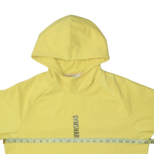 Gymshark Men's Yellow Pullover Hoodie L Athletic Fit