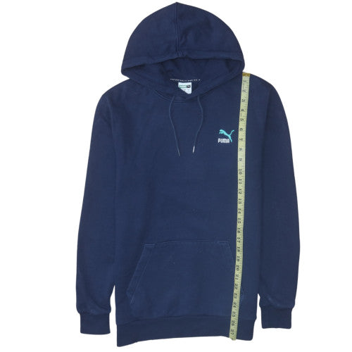 Puma Men's Blue Pullover Hoodie Medium Fleece Sweatshirt