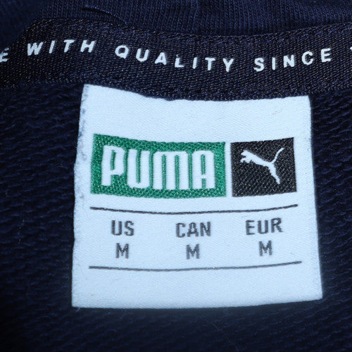 Puma Men's Blue Pullover Hoodie Medium Fleece Sweatshirt