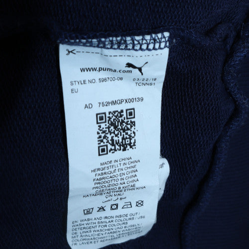 Puma Men's Blue Pullover Hoodie Medium Fleece Sweatshirt