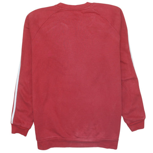 Adidas Mens Red 2XL Pullover Crew Neck Sweatshirt