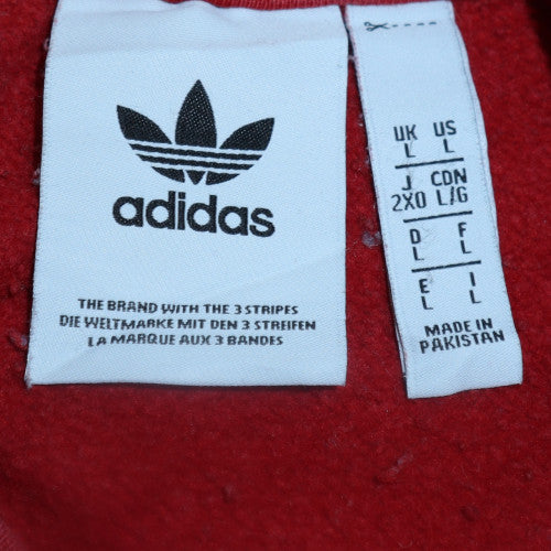 Adidas Mens Red 2XL Pullover Crew Neck Sweatshirt