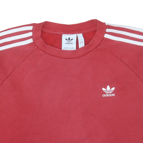 Adidas Mens Red 2XL Pullover Crew Neck Sweatshirt