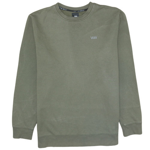 Vans Men's Green Crew Neck Pullover Sweatshirt Size L