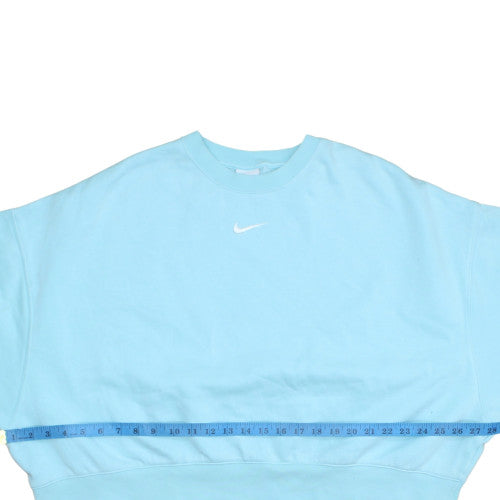 Nike Women Blue Crew Neck Pullover Sweatshirt M