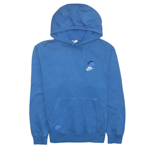Nike Men's Blue Pullover Hoodie M Logo Fleece Sweatshirt