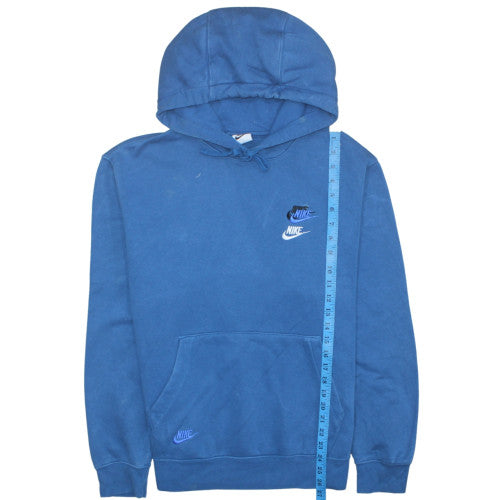 Nike Men's Blue Pullover Hoodie M Logo Fleece Sweatshirt