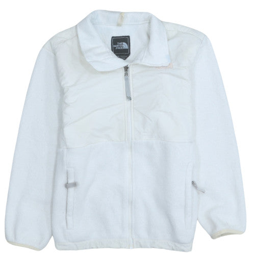 The North Face Girls White Fleece Full Zip Jacket Size L