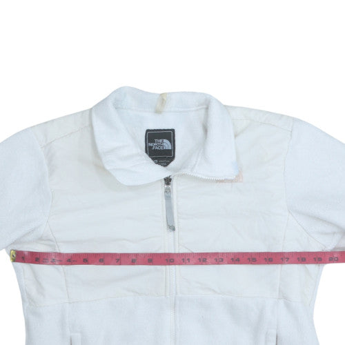 The North Face Girls White Fleece Full Zip Jacket Size L