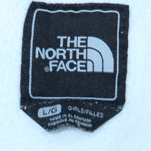 The North Face Girls White Fleece Full Zip Jacket Size L