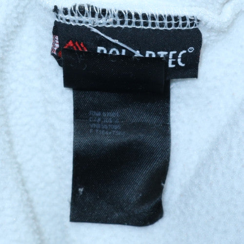 The North Face Girls White Fleece Full Zip Jacket Size L