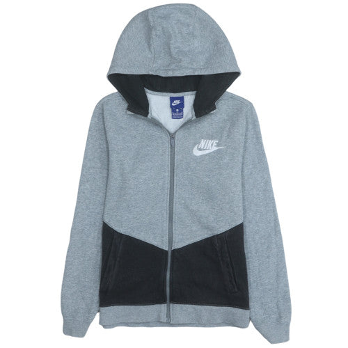 Nike Boys Grey Colourblock Full Zip Fleece Hoodie XL 13-15 Years