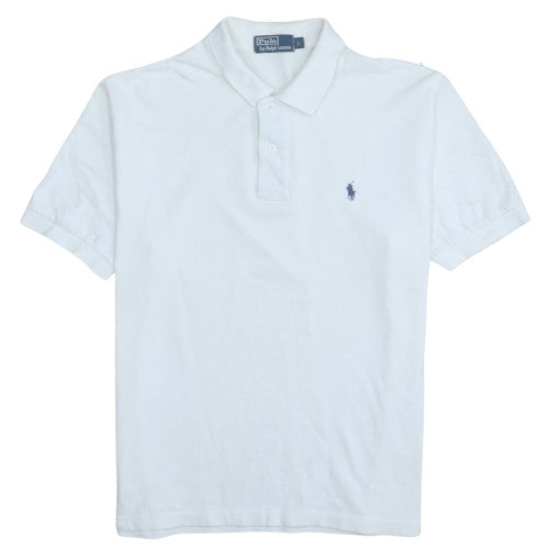 Ralph Lauren Men's White Cotton Short Sleeve Polo Shirt L