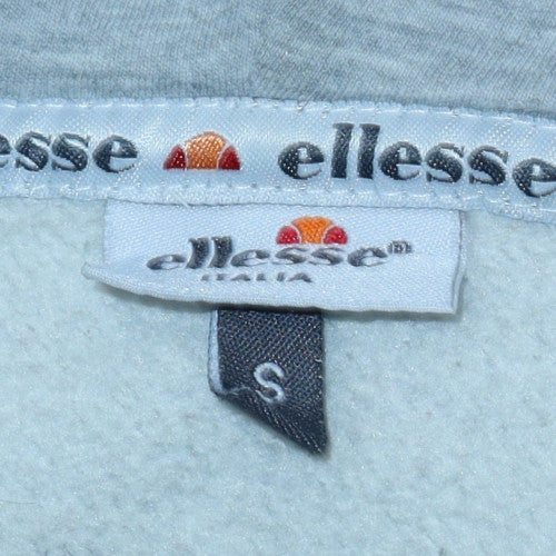 Ellesse Men's Grey Full Zip Hoodie Size S Hooded Sweatshirt
