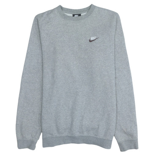 Nike Men's Grey Crew Neck Pullover Sweatshirt Size S