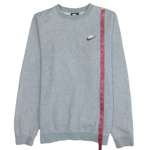 Nike Men's Grey Crew Neck Pullover Sweatshirt Size S