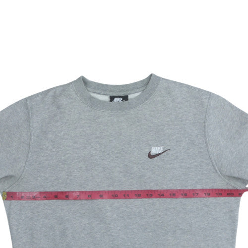 Nike Men's Grey Crew Neck Pullover Sweatshirt Size S