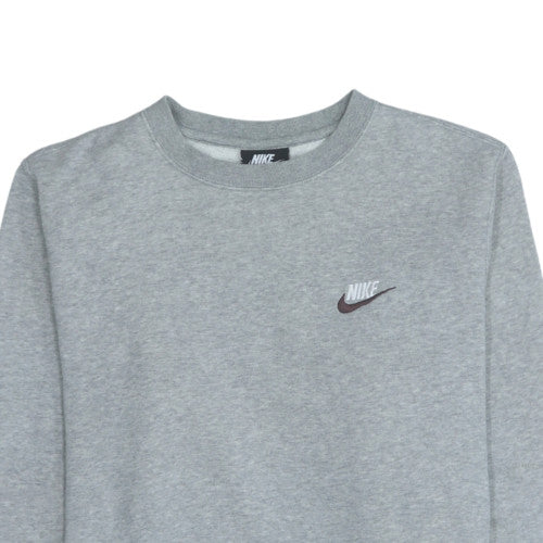 Nike Men's Grey Crew Neck Pullover Sweatshirt Size S