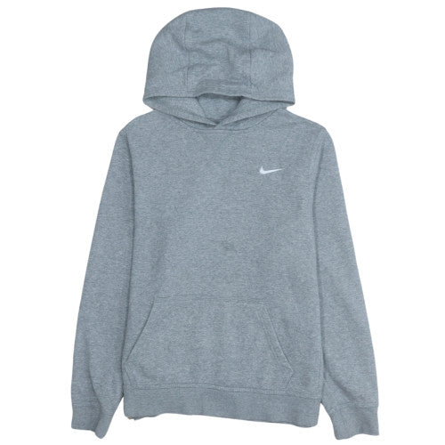 Nike Boys Grey Hooded Pullover Sweatshirt XL 13-15 Years Fleece Lined