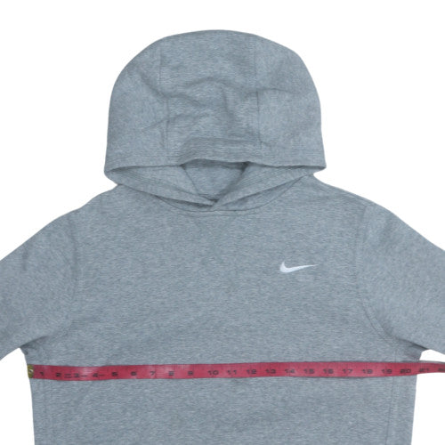 Nike Boys Grey Hooded Pullover Sweatshirt XL 13-15 Years Fleece Lined