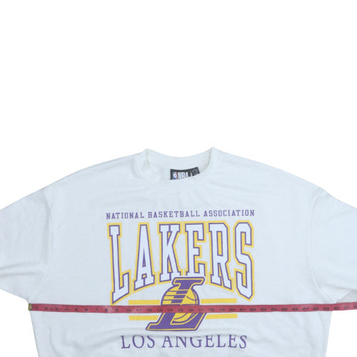 NBA Los Angeles Lakers White Sweatshirt Women XL Pullover Classic Sportswear