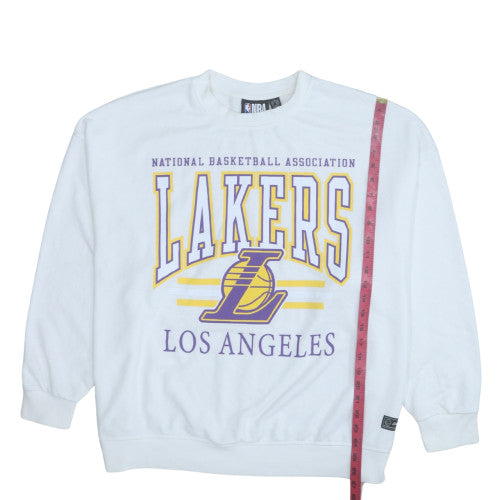 NBA Los Angeles Lakers White Sweatshirt Women XL Pullover Classic Sportswear