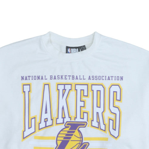 NBA Los Angeles Lakers White Sweatshirt Women XL Pullover Classic Sportswear