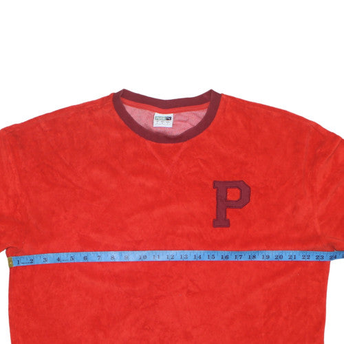 Puma Men Red Crew Neck Short Sleeve College Style T-Shirt L