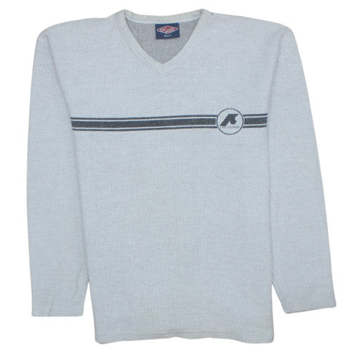 Lee Cooper Men's Grey V-Neck Knit Pullover Sweatshirt L
