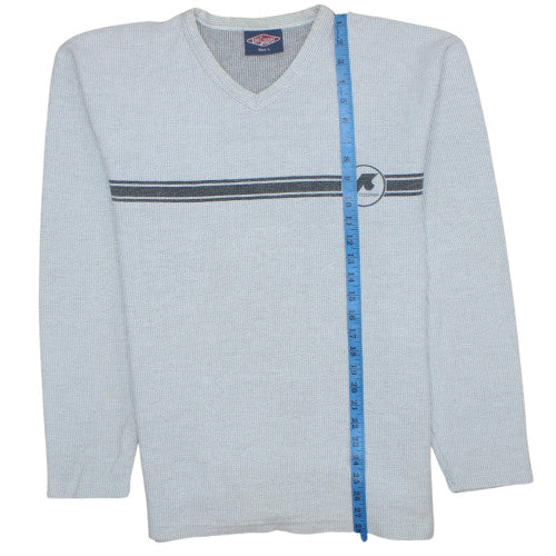 Lee Cooper Men's Grey V-Neck Knit Pullover Sweatshirt L