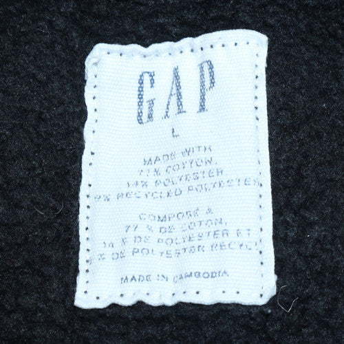 GAP Womens Black Pullover Hoodie Large Cotton Blend Casual