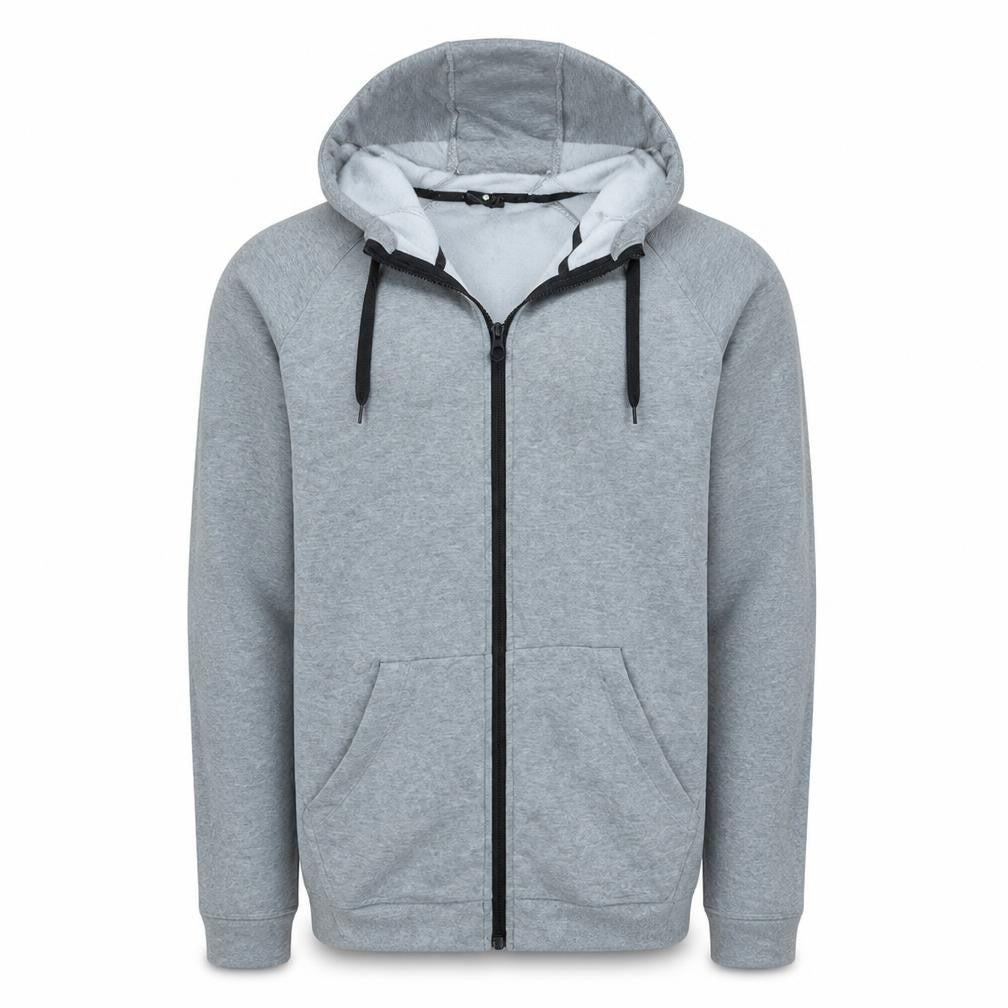 Nike Mens Grey Full Zip Hoodie Dri-FIT Sports Fleece Size S