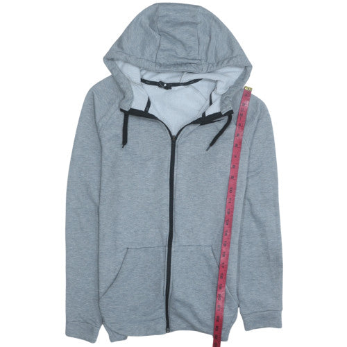 Nike Mens Grey Full Zip Hoodie Dri-FIT Sports Fleece Size S