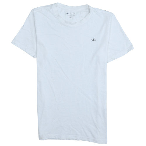 Champion Men's White Crew Neck Cotton Athletic T-Shirt Size M