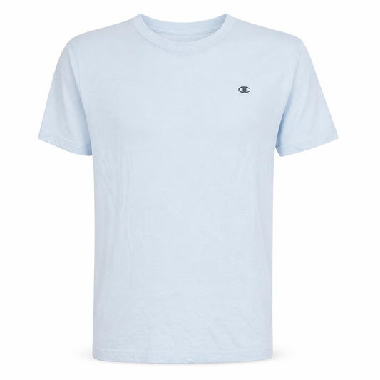 Front view of Champion Men's White Crew Neck Cotton Athletic T-Shirt, size M