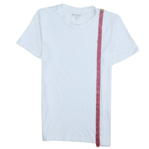 Champion Men's White Crew Neck Cotton Athletic T-Shirt Size M