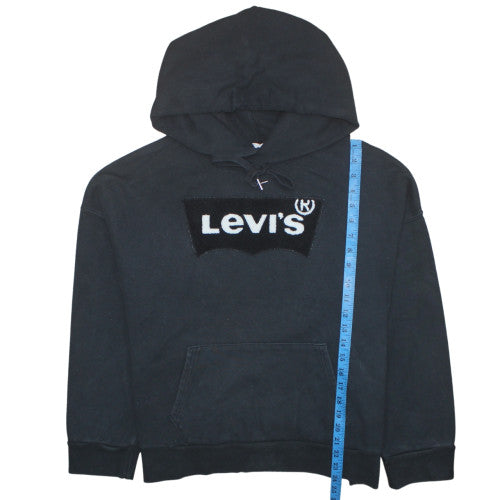 Levi's Women's Black Small Pullover Hoodie with Logo Front