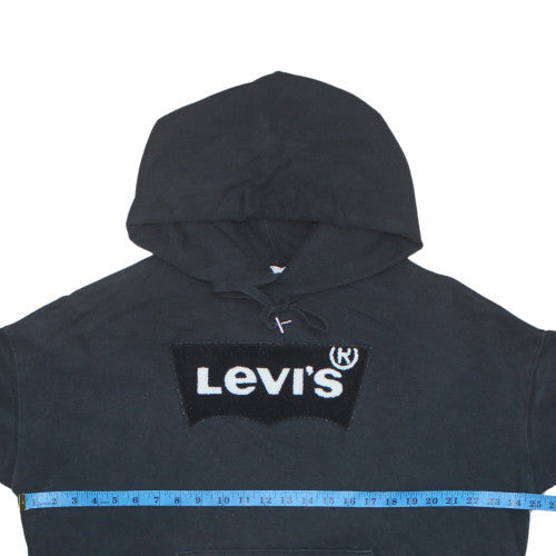 Levi's Women's Black Small Pullover Hoodie with Logo Front