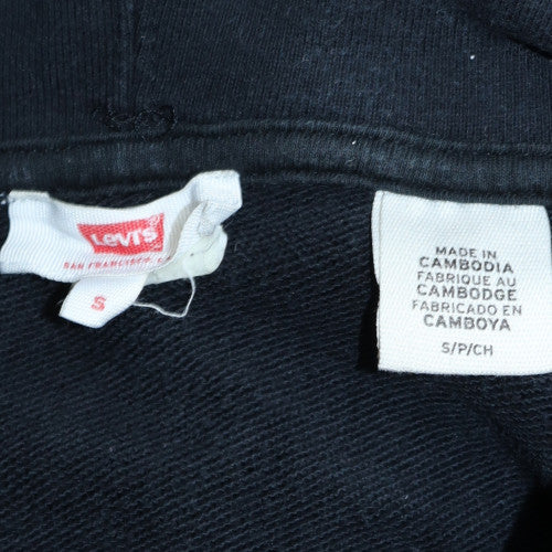 Levi's Women's Black Small Pullover Hoodie with Logo Front