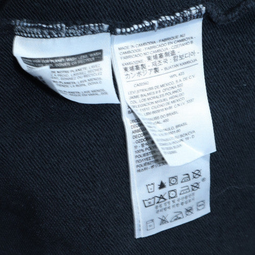 Levi's Women's Black Small Pullover Hoodie with Logo Front