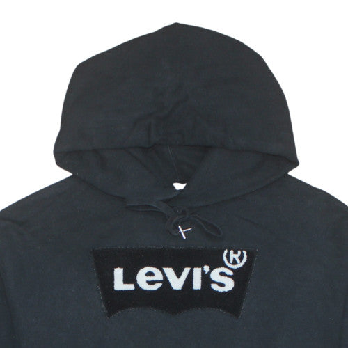 Levi's Women's Black Small Pullover Hoodie with Logo Front
