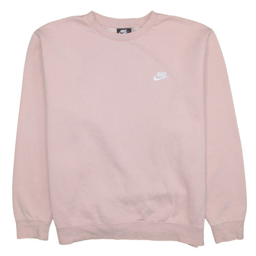 Nike Womens Pink Pullover Sweatshirt XL Cotton Blend Crew Neck