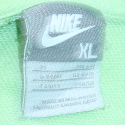 Nike Girls Mint Green XL Pullover Hoodie Sweatshirt Cotton Blend
