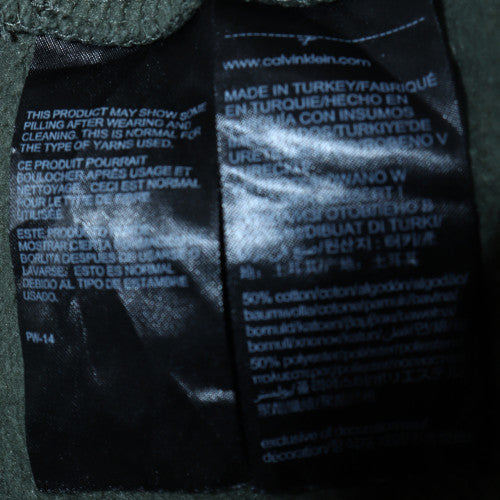 Calvin Klein Jeans Men's Green Pullover Hoodie Size M