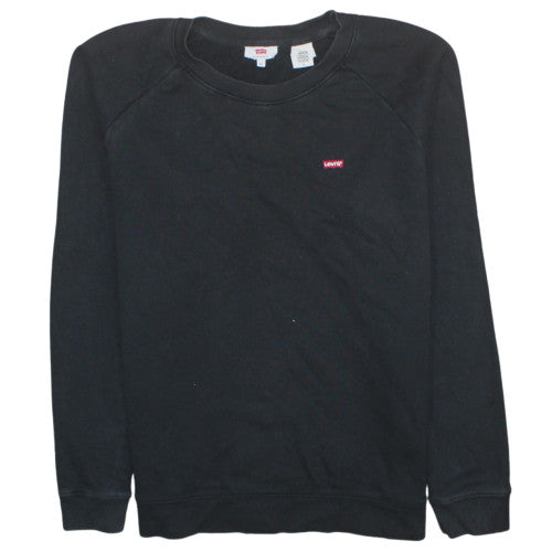 Levi's Men's Black Crew Neck Fleece Sweatshirt M Regular Fit