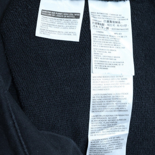 Levi's Men's Black Crew Neck Fleece Sweatshirt M Regular Fit