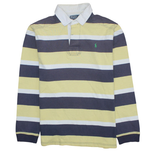 Ralph Lauren Men's Multicoloured Striped Rugby Sweatshirt XL