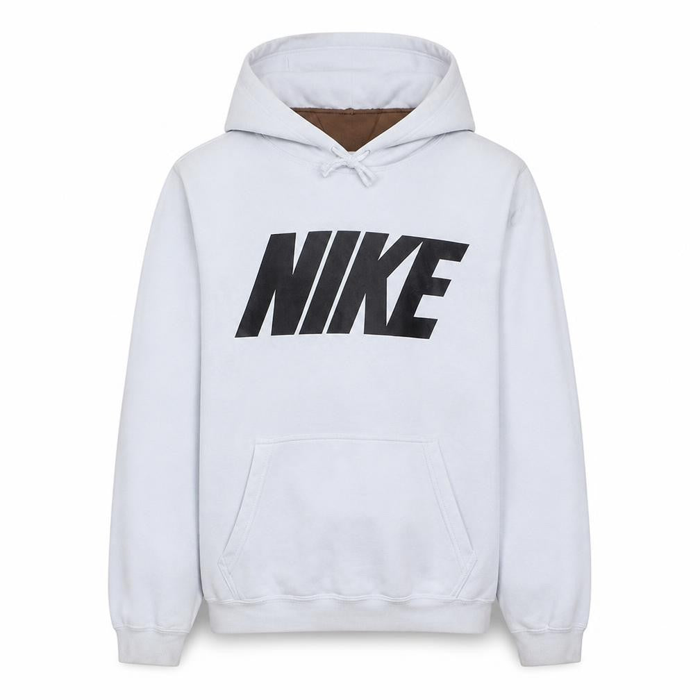 Nike Men's White Pullover Hoodie M Logo Fleece Sportswear