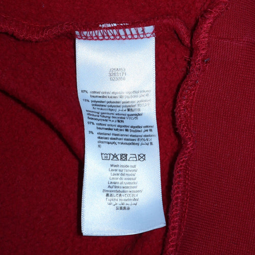 BOSS Boys Red Crew Neck Pullover Sweatshirt 16 Years Cotton Blend