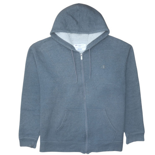 Champion Men’s Grey 2XL Full Zip Hoodie Sweatshirt